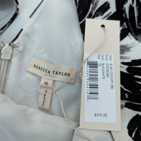 Rebecca TaylorSleeveless Splashed Flowers Flippy Dress Sz 10 - Picture 16 of 16